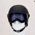 Casco da sci da donna Salomon Mirage nero oro rosa 9