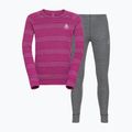 Set di intimo termico per bambini ODLO Active Warm Eco grigio acciaio melange/festival fusia