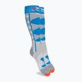 Calze da sci da donna X-Socks Ski Control 4.0 grigio melange/turchese