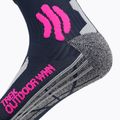 Calze da trekking da donna X-Socks Trek Outdoor blu notte/rosa/grigio melange 3