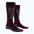 Calzini da sci da donna X-Socks Ski Energizer Lt 4.0 nero/fluopink/stonegrey melange 5