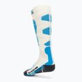 Calze da sci da donna X-Socks Ski Silk Merino 4.0 bianco/nero/turchese 2
