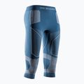 Pantaloni termoattivi da donna X-Bionic Energy Accumulator Light Pants 3/4 blu minerale/bianco artico
