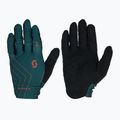 Guanti da ciclismo da uomo SCOTT RC Team aruba green/braze orange