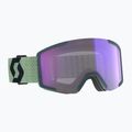 SCOTT Shield LS morbido verde/nero/blu chiaro cromato occhiali da sci