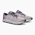 Scarpe da corsa On Cloud X 4 argento/fiamma da uomo 9