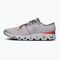 Scarpe da corsa On Cloud X 4 argento/fiamma da uomo 10