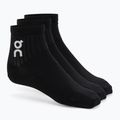 On Running Logo Sock Mid 3 paia nero
