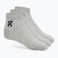 On Running Logo Sock Mid 3 paia grigio erica