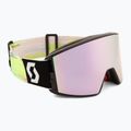 Maschera da sci SCOTT React black/neon yellow/amp lavender chrome 2