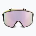 Maschera da sci SCOTT React black/neon yellow/amp lavender chrome 3