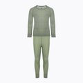 Set di intimo termico per bambini ODLO Active Warm Eco grigio acciaio melange/verde opaco