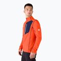 Felpa da trekking da uomo Mammut Aconcagua Light ML con cappuccio rosso caldo marine