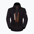Giacca softshell da uomo Mammut Aenergy SO Hybrid con cappuccio nero/arancio vivo 4