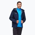 Giacca 3 in 1 da uomo Mammut Convey 3 in 1 HS con cappuccio blu marino/ghiaccio