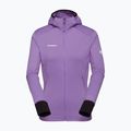 Mammut felpa trekking donna Taiss Light ML con cappuccio lavandin nero 5