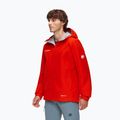 Giacca antipioggia da uomo con cappuccio Mammut Crater Light HS rosso 3
