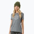 T-shirt donna super.natural Ornament Tee cashmere grey melange/leaf melange/white stone