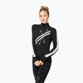 Longsleeve da donna super.natural KryTeeede Col T-Neck Light jet black/white/mountain trail gl/white