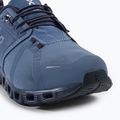 Scarpe da corsa On Cloud 5 Waterproof metal/navy da uomo 7