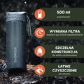 Bachgold Selfpress Waterfilter bottiglia da viaggio 500 ml nero 4