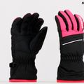Guanti da sci per bambini Reusch Alan 2022 nero/rosa glo 6
