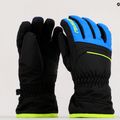 Guanto da sci Reusch Alan 2022 per bambini nero/blu brillante/giallo sicurezza 6
