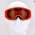 Occhiali da sci Alpina Piney rosso opaco/arancione per bambini 10