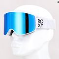 ROXY Storm Occhiali da snowboard donna bianco brillante/ambra rosa ml turquesa 8