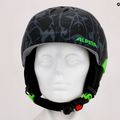 Casco da sci Alpina Pizi per bambini nero/verde camo opaco 15