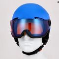 Casco da sci Alpina per bambini Zupo Visor Q-Lite blu opaco 14
