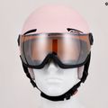 Casco da sci Alpina per bambini Zupo Visor Q-Lite rosa opaco 14