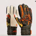 Guanti da portiere per bambini Reusch Attrakt Solid Finger Support verde deserto/arancio shocking 9