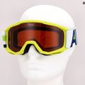 Occhiali da sci Alpina Piney lime opaco/arancione per bambini 7