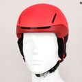 Casco da sci Dainese Scarabeo Elemento rosso metallizzato/bianco con logo per bambini 9