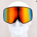 Red Bull SPECT Rush nero opaco/nero/arancio rosso a specchio/rosso occhiali da sci da neve 8