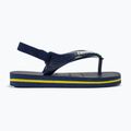 Sandali Havaianas Baby Brasil Logo II blu navy / giallo agrumi per bambini 2