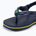 Sandali Havaianas Baby Brasil Logo II blu navy / giallo agrumi per bambini 8