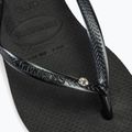 Infradito Havaianas Slim Crystal Sw II da donna, nero 7