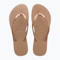 Infradito Havaianas Slim Crystal Sw II da donna, colore oro 11