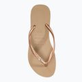 Infradito Havaianas Slim Crystal Sw II da donna, colore oro 5