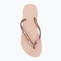 Infradito Havaianas Slim Glitter II da donna, rosa balletto / arrossire dorato 5