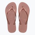 Infradito Havaianas Slim Platform da donna, rosa croco 3