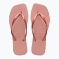 Infradito Havaianas Slim Square da donna, rosa croco 3