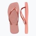 Infradito Havaianas Slim Square da donna, rosa croco 4