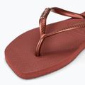 Infradito Havaianas Square Logo Metallic mogano da donna 7