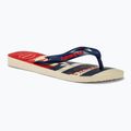 Havaianas Top Nautical infradito beige paglia / blu navy / rosso rubino