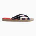 Havaianas Top Nautical infradito beige paglia / blu navy / rosso rubino 9