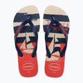 Havaianas Top Nautical infradito beige paglia / blu navy / rosso rubino 10