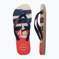 Havaianas Top Nautical infradito beige paglia / blu navy / rosso rubino 11